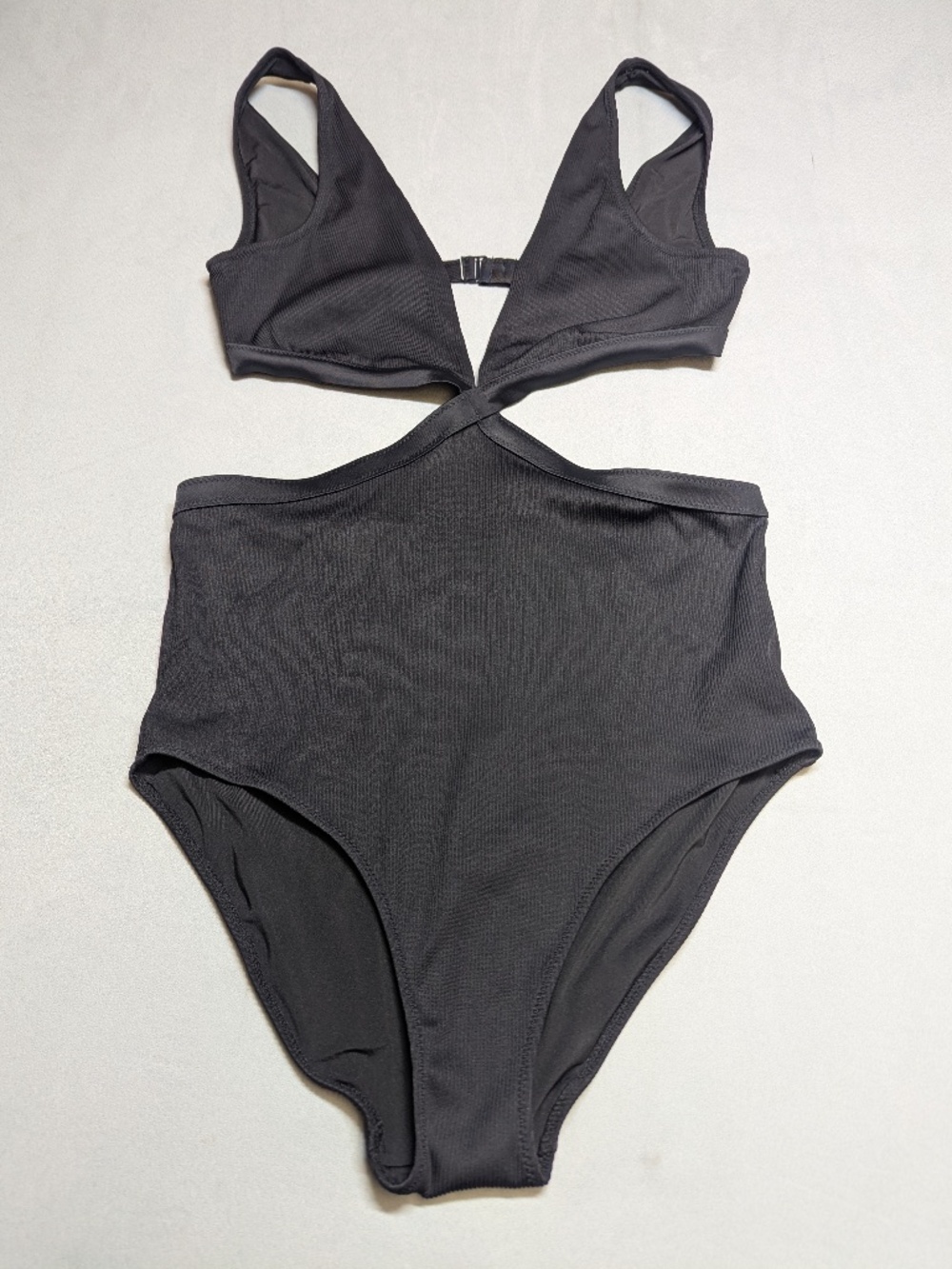 Aerie Ribbed Mix Crossover Cut Out One Piece Swimsuit - Size Large